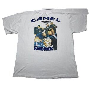 Vintage 1991 Camel Hard Pack Silkworm Pocket T Shirt Made USA Graphic XL Single